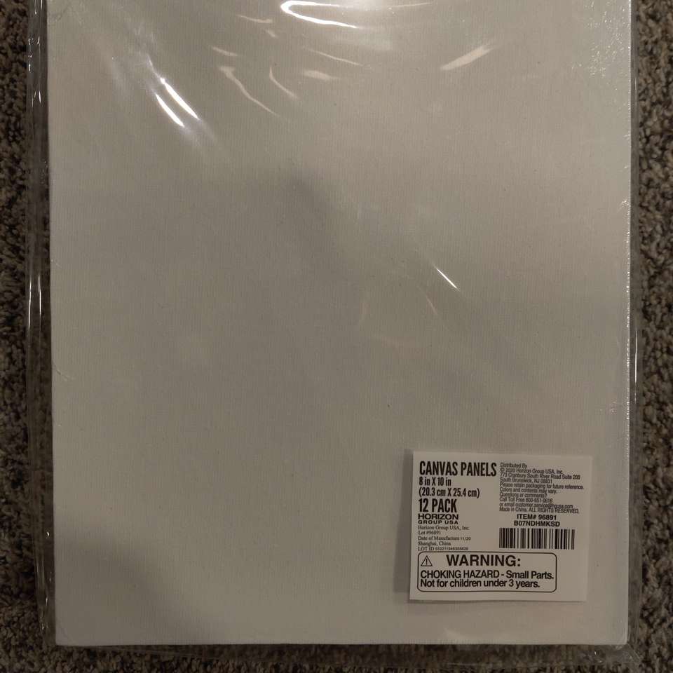 (12) Canvas panels 8 in. x 10 in. art drawing