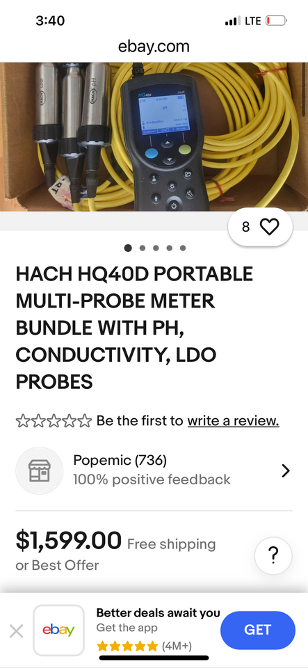 Hach HQ 40d water oxygen tester