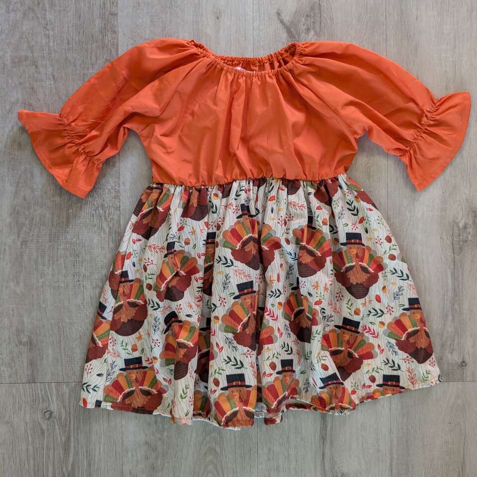 Super Cute Girls 3/4T Thanksgiving Tunic