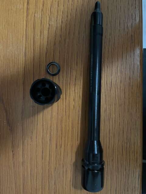 AR15 AR9 AR 15 AR 9 PARTS , CARBINE BUFFER AND SPRING, BARREL 8 INCH 9MM AND FLASH CAN