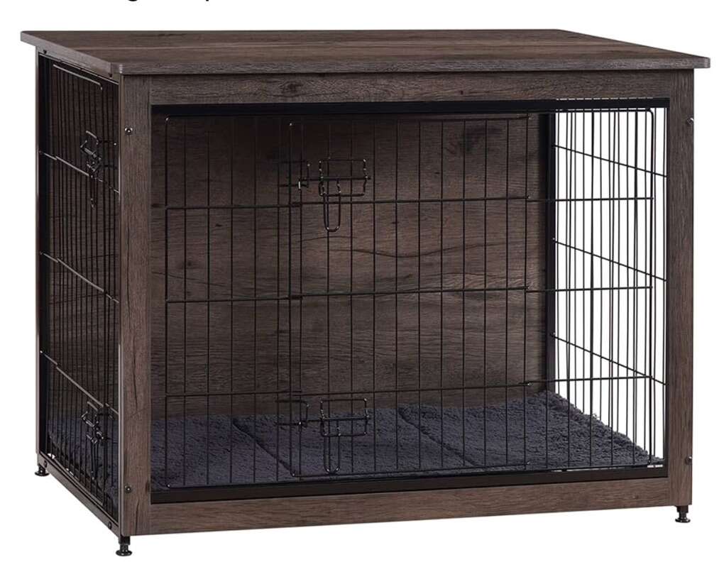 DWANTON Dog Crate Furniture with Cushion