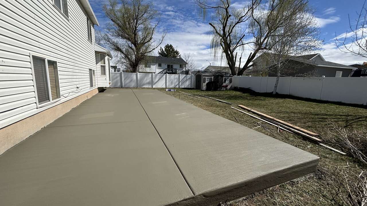 Top soil gravel concrete