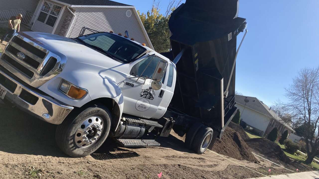 Dump truck for rent concrete and landscaping
