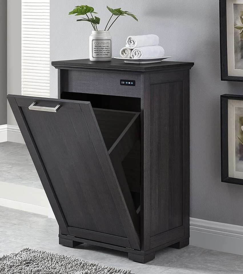 Tilt Out Trash Cabinet Wooden, Single Door NEW