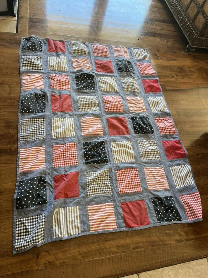 Handmade Patchwork Blanket Throw 63 X 46
