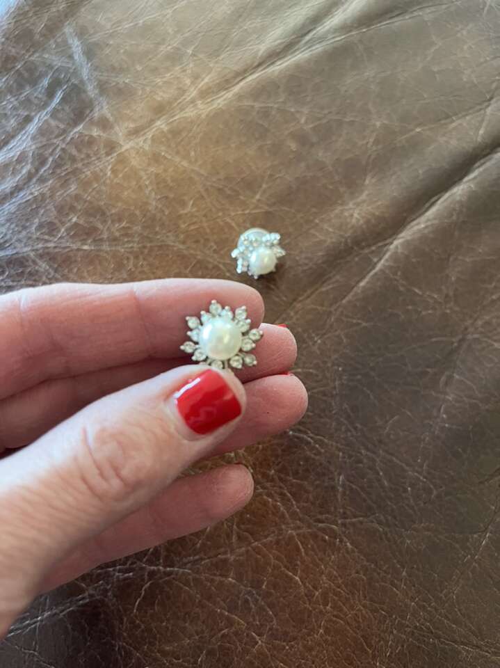 Earrings Stud Costume Jewelry Pearl And Diamond