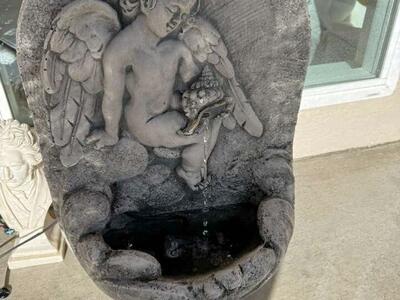 Concrete Angel Statue Fountain 23T 14W