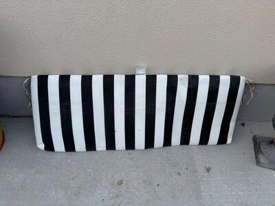 Large Striped Black And White Bench Cushion 46 18