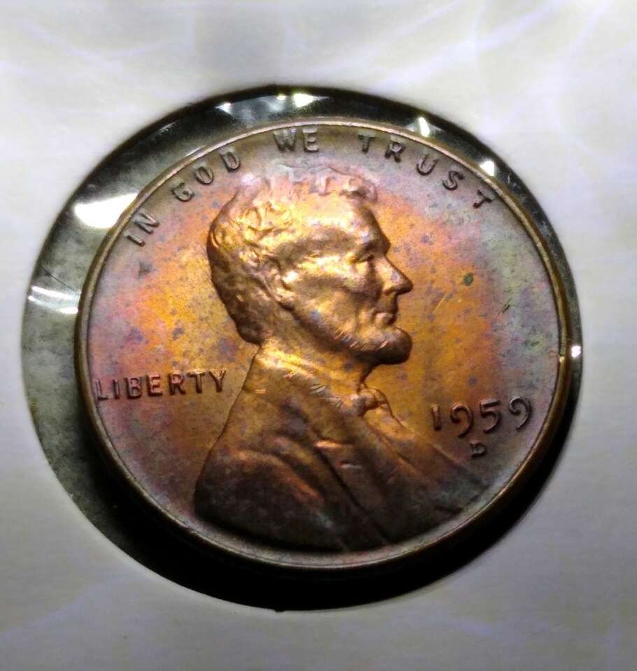 1959D Red, amazing strike and grade,DDR,