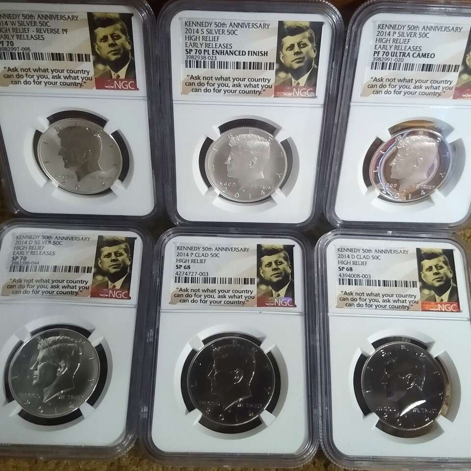 2014 High Relief 2&4 coin sets