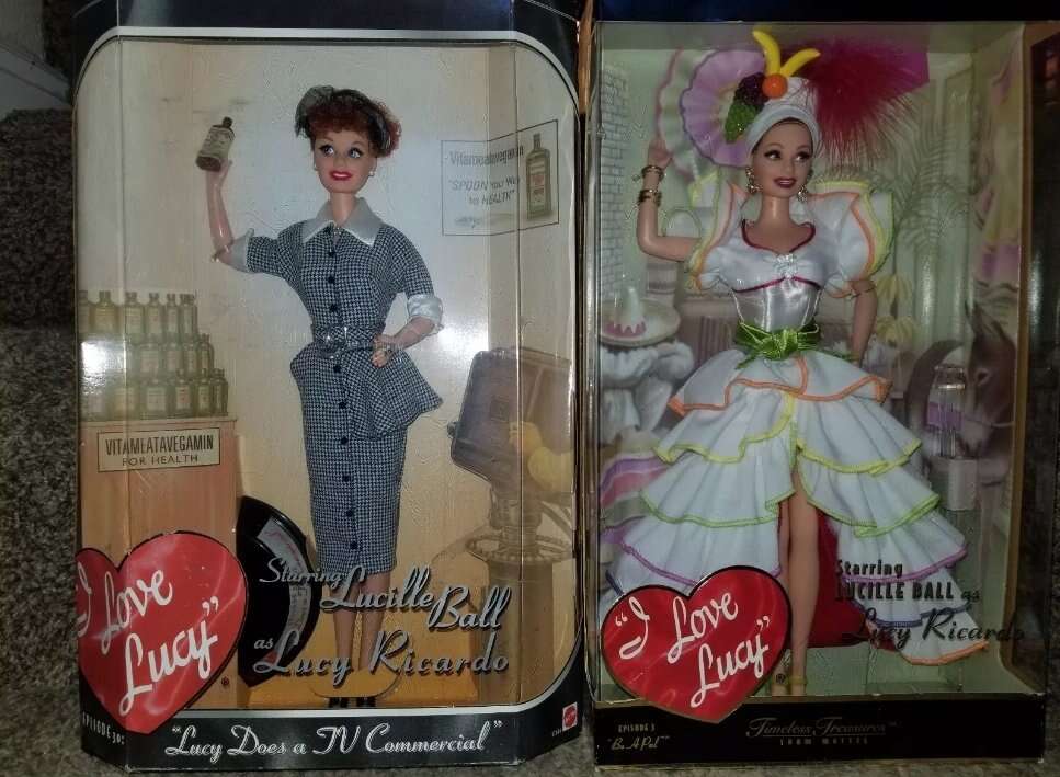 two I Love Lucy Barbies NIB NRFB