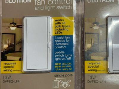 Lutron Fan Control Diva DVFSQ-LFH