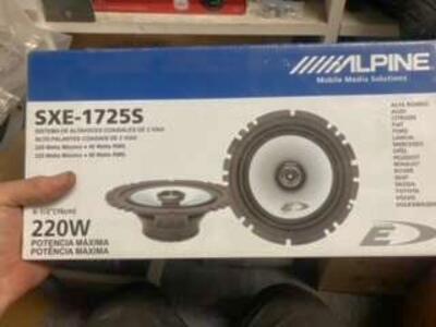 TWO (2) Alpine SXE 1725s 6.5" 220 watt Audio Speaker - NEW