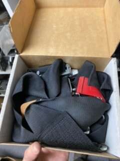 Crow Enterprises 5-point Racing Seat Belt Harness, Black with Silver Latch