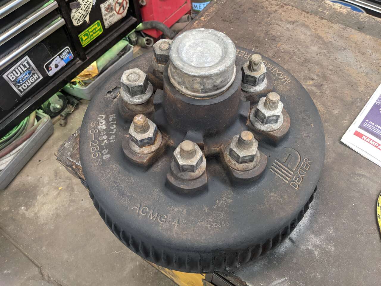 Trailer brake hub drum 8k 16k 14k 7k 8000 lb 8 lug gooseneck 5th wheel tire