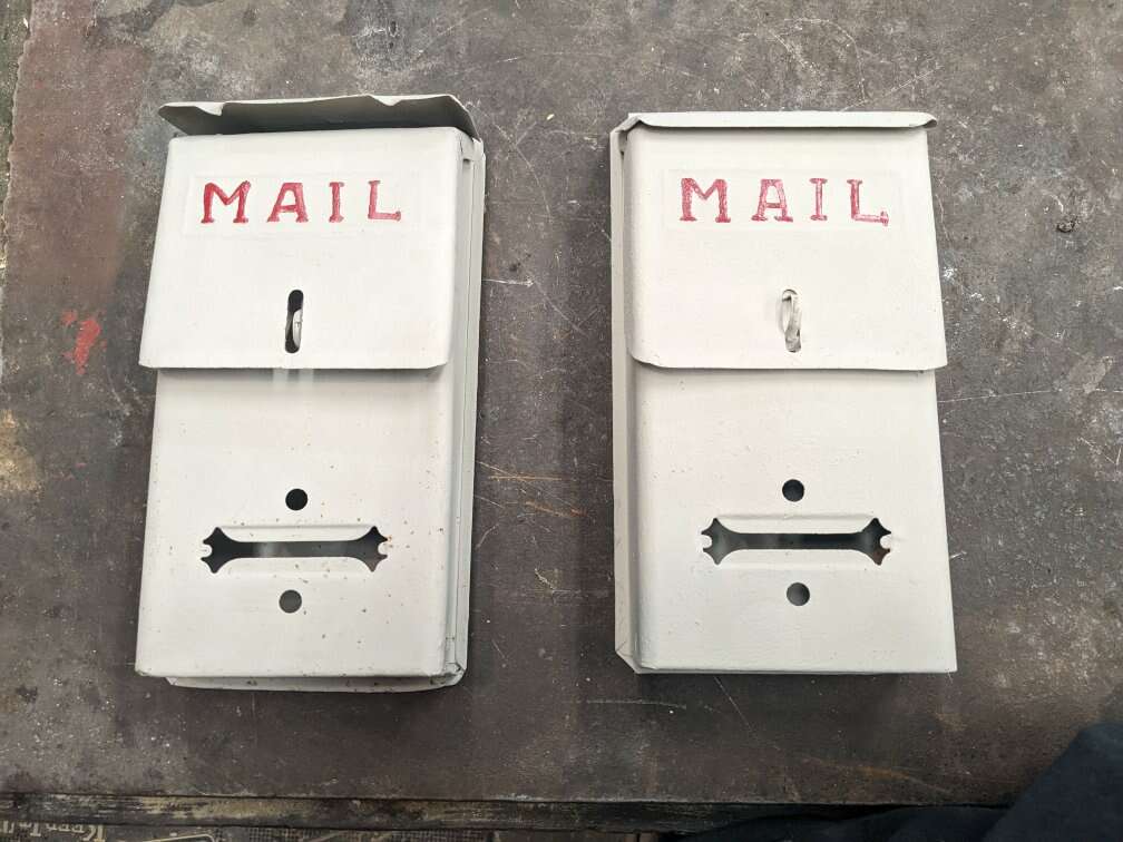 Vintage mailbox sign old box decor coke oil wedding decoration