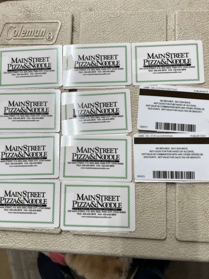 Main Street Pizza And Noodles $25 Gift Cards