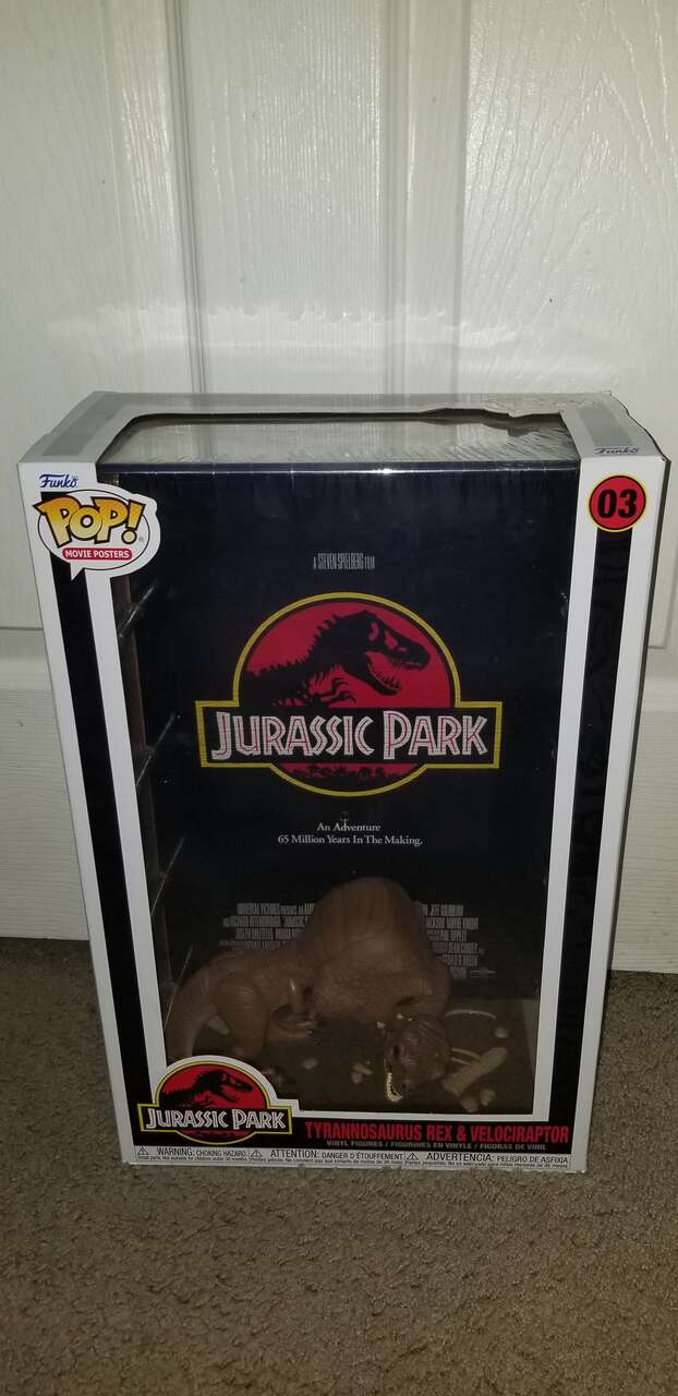 Funko pop Jurassic park tyrannosaurus rex-velociraptor