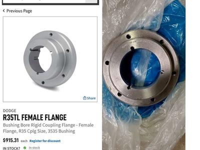 NEW DODGE R35TL FEMALE FLANGE