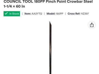 60" digging crowbar