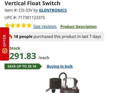 cast iron submersible 1/3 hp sump pump