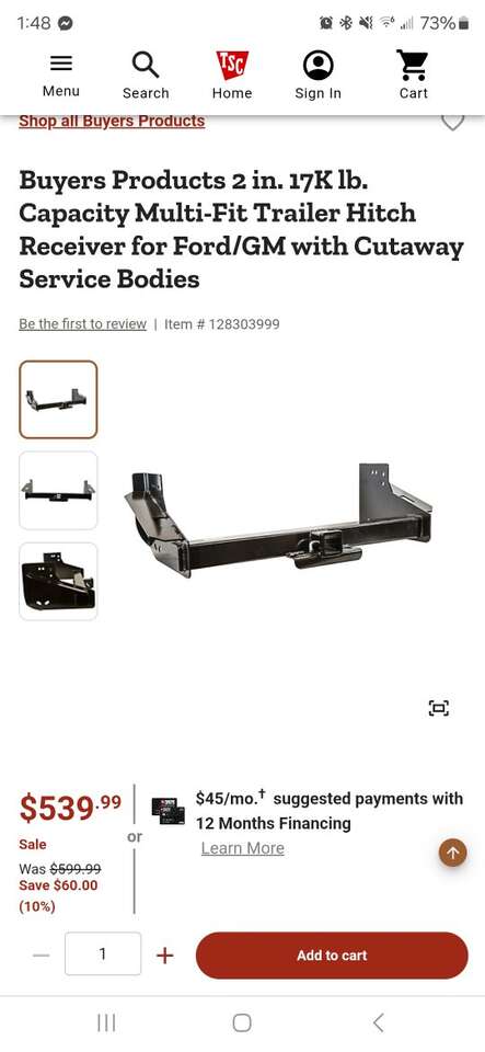 Buyers Products 2 in. 17K lb. Receiver Hitch