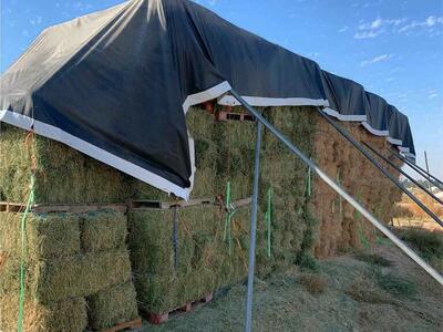 Thick Vinyl Billboard Tarps perfect for Hay tarps, zero scaping, weed barriers etc.