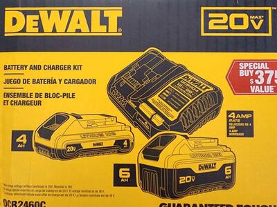 New Dewalt 20V MAX 6AH and 4AH Battery Kit