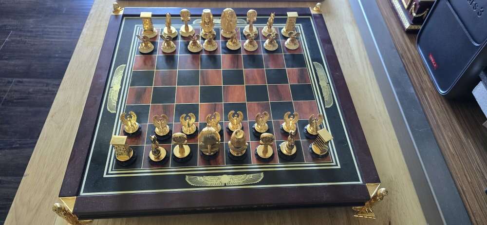 $499 FRANKLIN MINT TUTANKHAMUN chess