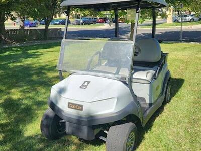 Gas Powered 2019 Pearl Mist Gray Club Car TEMPO Golf Cart