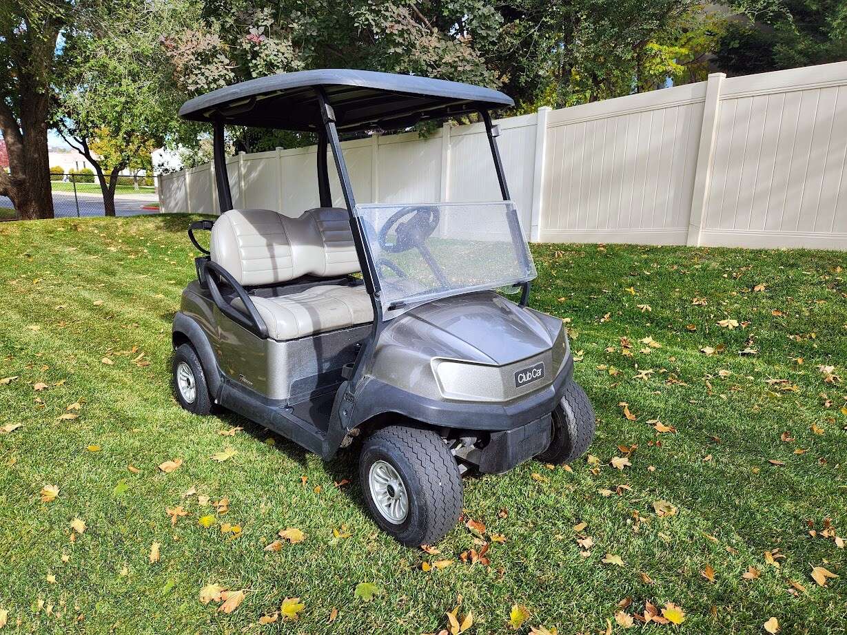 2020 Pearl Mist Gray Club Car TEMPO Golf Cart with Trojan Batteries