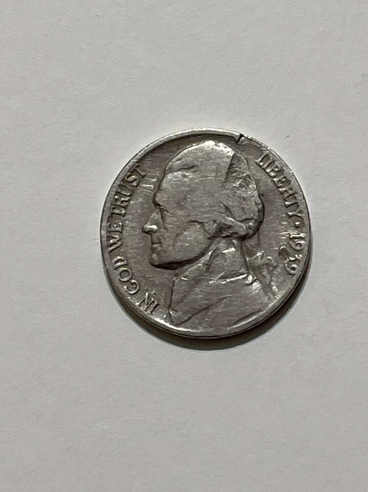 1939 Nickel With Errors