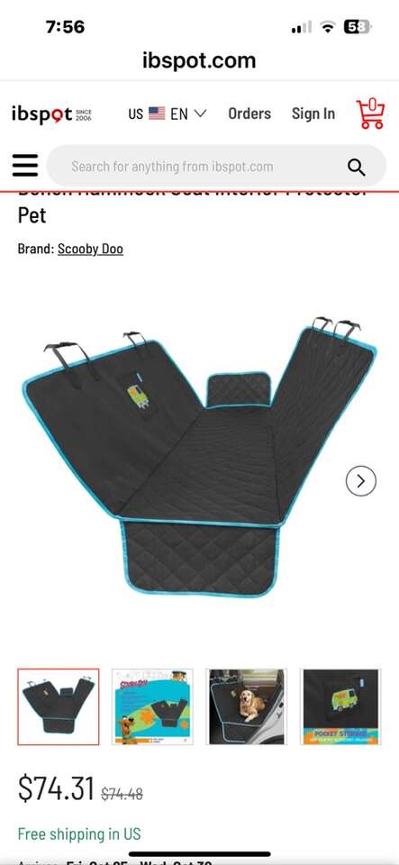 Scooby Doo Dog Hammock Bench Cover