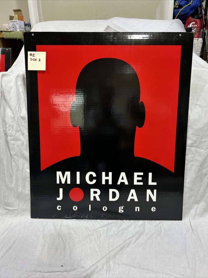 Michael Jordan 1996 cologne two-sided promo poster