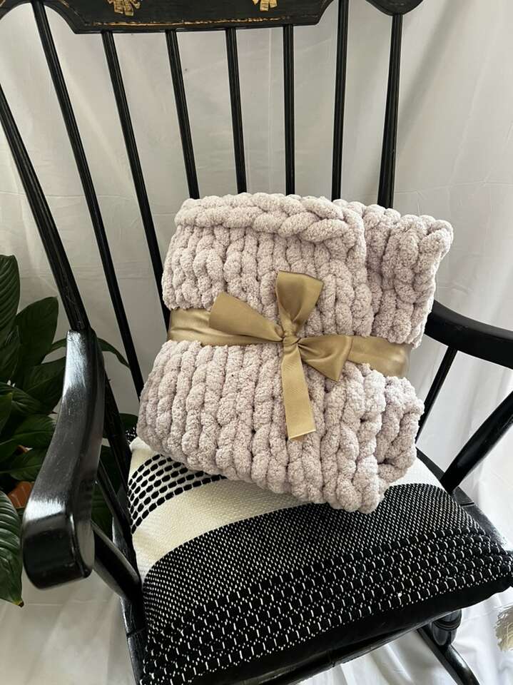 Handmade Chunky Knit Baby Blankets