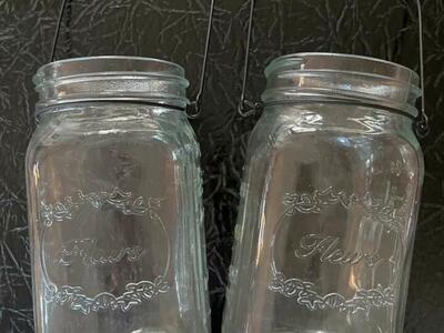 Set Of Quart Fleurs Flower Holder Jars