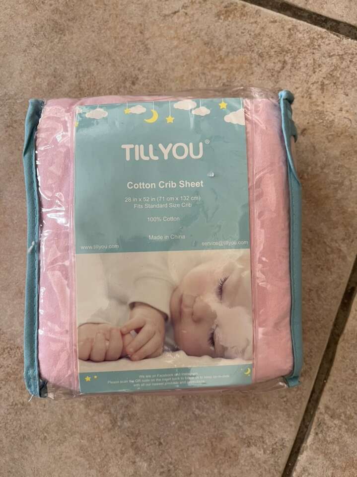 Till you Cotton Pink Crib Sheet 28 X 52