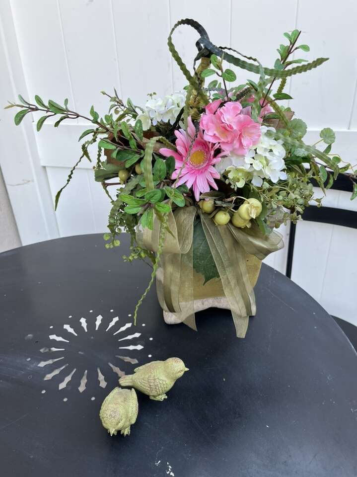 Fake Flower Pink Arrangement