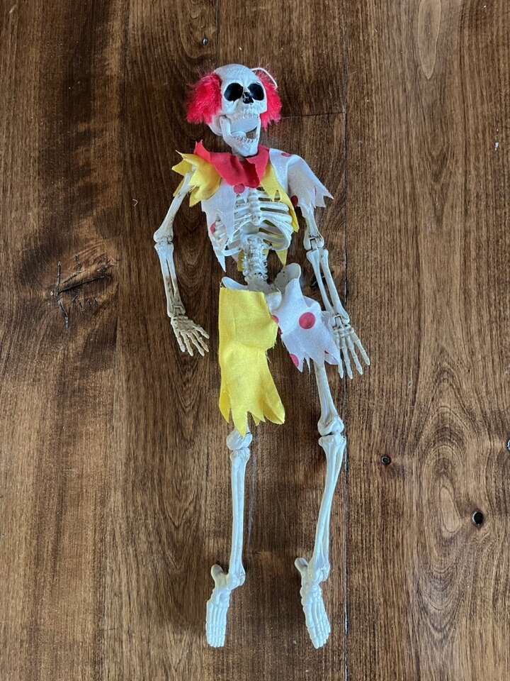 Halloween Clown skeleton 17 inches tall!