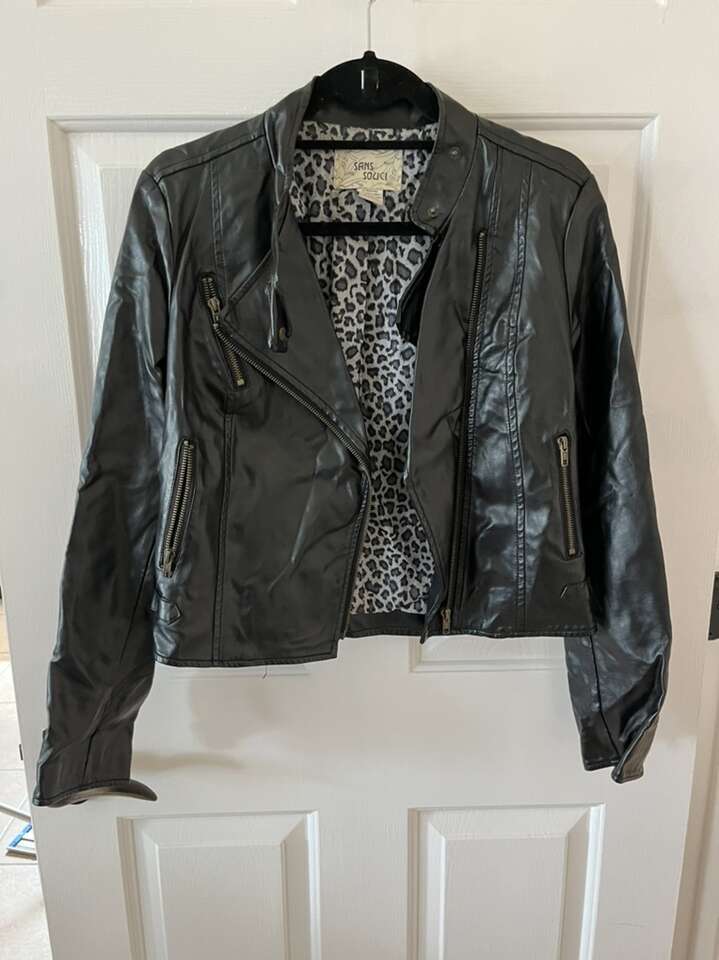 Faux Leather Jacket Sans Souci M