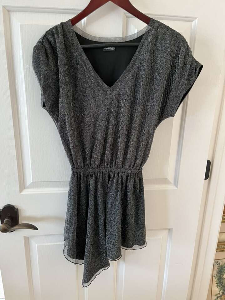 Frederick’s of Hollywood silver/black dress S