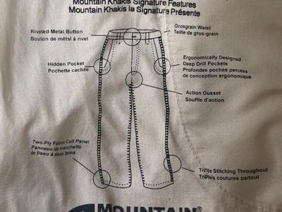 Mountain Khakis Premium Outdoor Pant 36X32