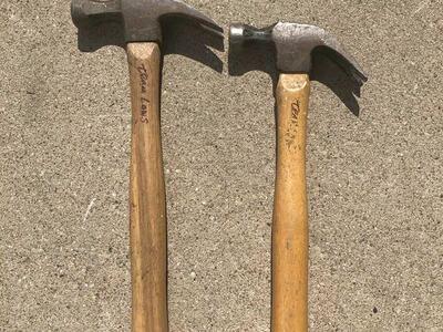 Two Hammers-Wood Handle-Pound Something! $ave