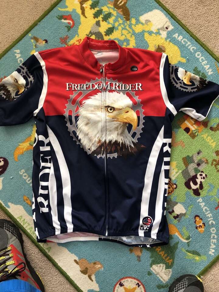 Freedom Rider Cycling Jersey Sz Lg-$ave