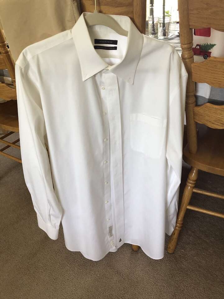 Nordstrom Traditional Fit White Shirt 16.5X35