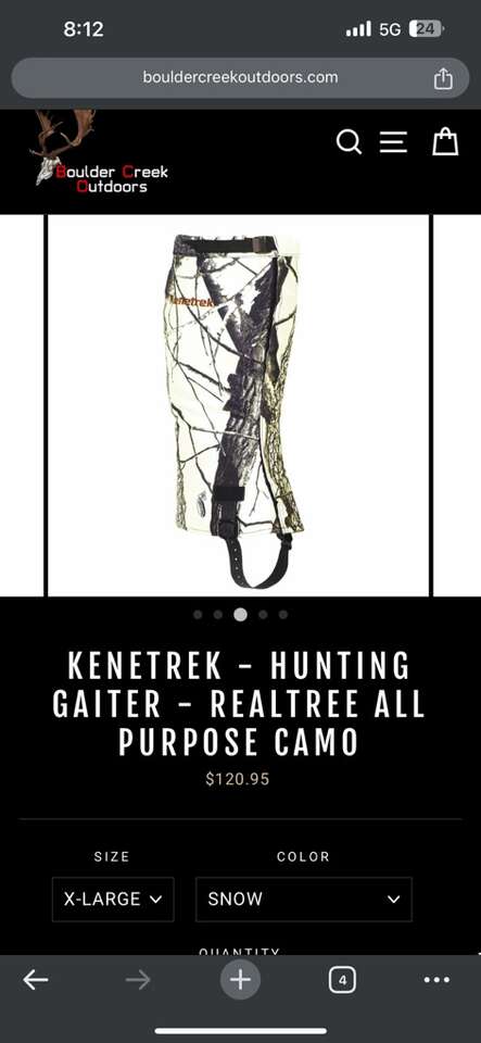 Kenetrek Snow Camo Gaiter