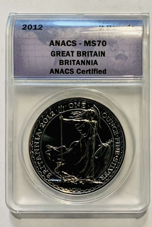 2012 MS70 Silver Britannia 1 oz Coin