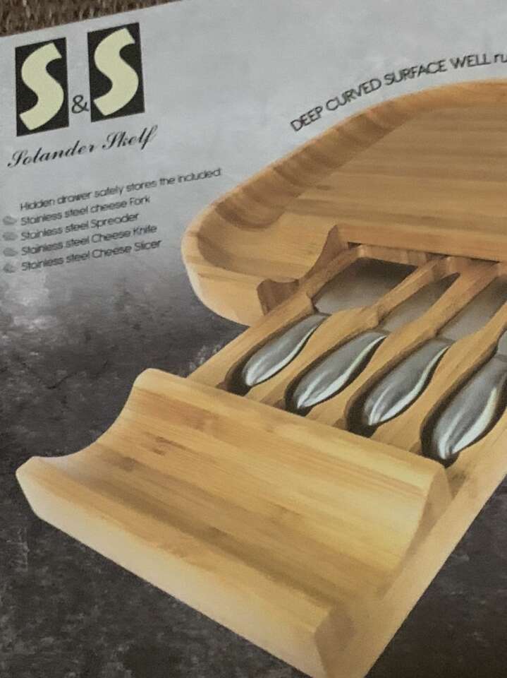 Bamboo Tray For Cheese And Crackers