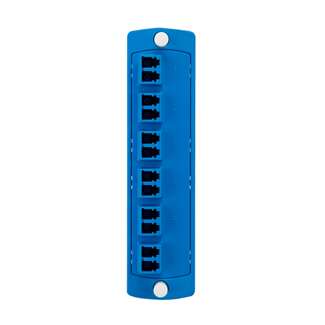 Leviton 5F100-2LL SDX Precision Molded Plate (BLUE), Single-mode OS1/2, Duplex LC, 12 fibers, Zirconia Ceramic Sleeve