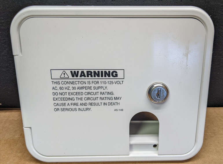 B&B Molders 6.5 x 8 x 1 Multi-Purpose Hatch Without Back Key Lock Polar White RV CAMPER BOAT